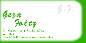 geza foltz business card